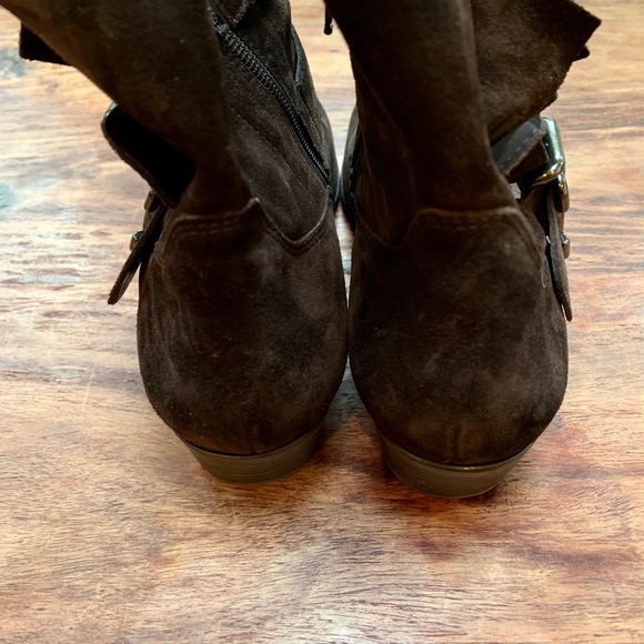 Paul Green Chocolate Brown Suede Booties - Picture 4 of 7